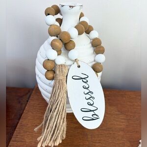 Farmhouse Beaded Loop Garland for Tiered Tray Decor, Farmhouse & Country Decor